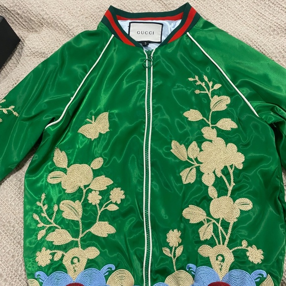 Gucci Silk Floral Bomber Jacket - Picture 3 of 3